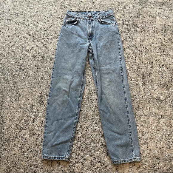 VTG 90s Levi’s 550 Jeans Lightwash Student Fit Orange Tab Relaxed Fit Sz 27 - Picture 5 of 10